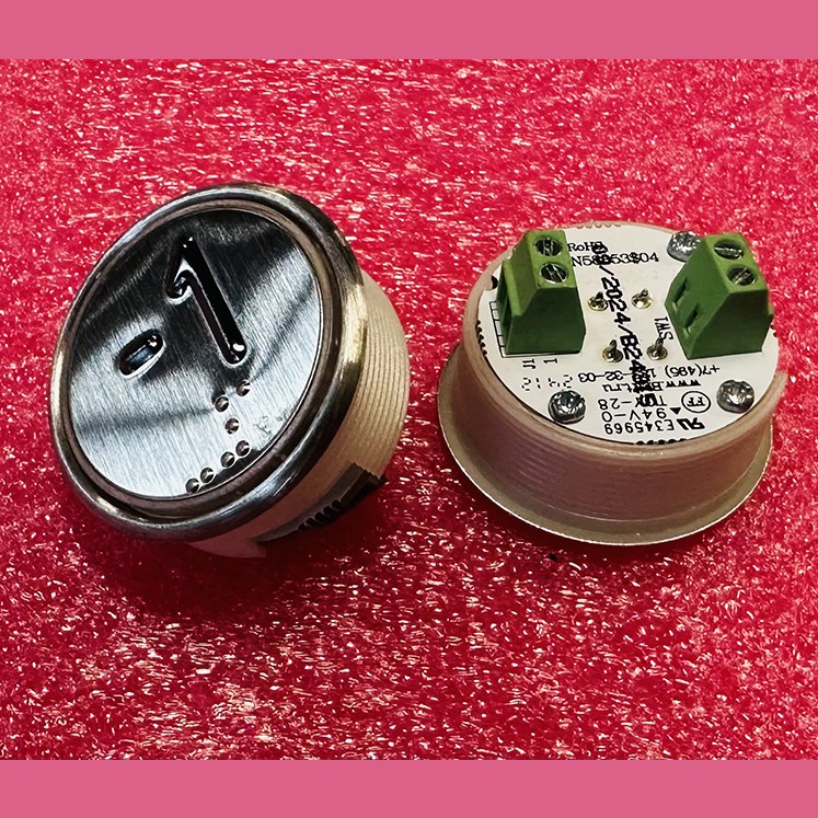 Модуль кнопочный белая подсветка код брайля "-1" A4N58353$04 BBP-R302-VCPLT-S-W-M1 (MA2D04-S-W-M1)