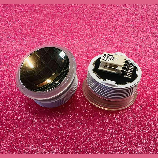 Кнопка (синяя подсветка, полир., золото, AMP разъем для MCS220) FAA25090AD213 Otis